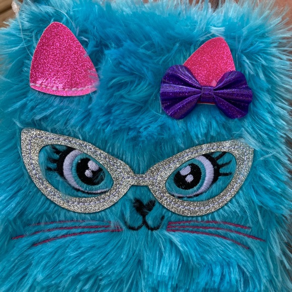 NWT Plush Kitty Cat Furry Diary Notebook Journal - Picture 5 of 5